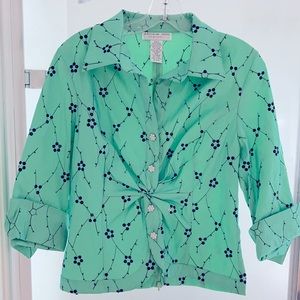 Jackie Jon back-zip blouse